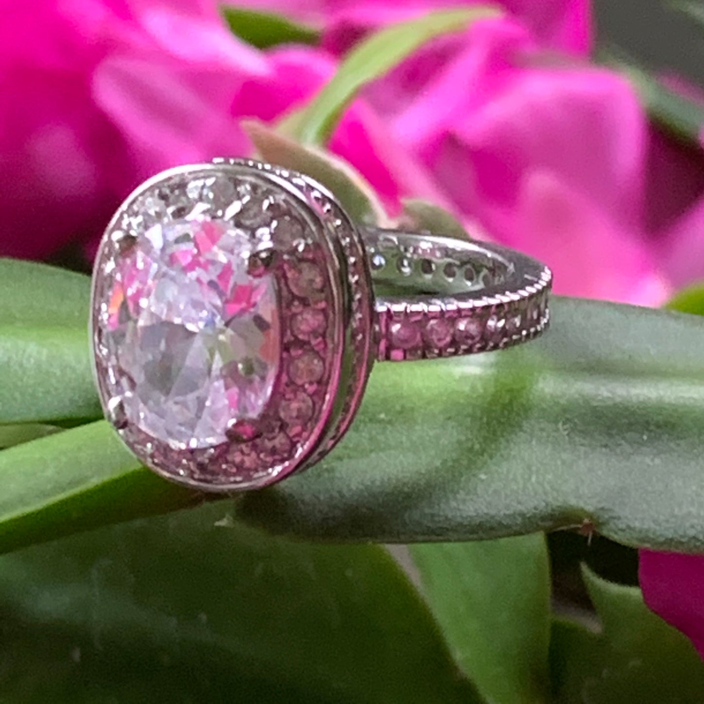 Sterling Silver Cubic Zirconia Ring - Lady Slippers