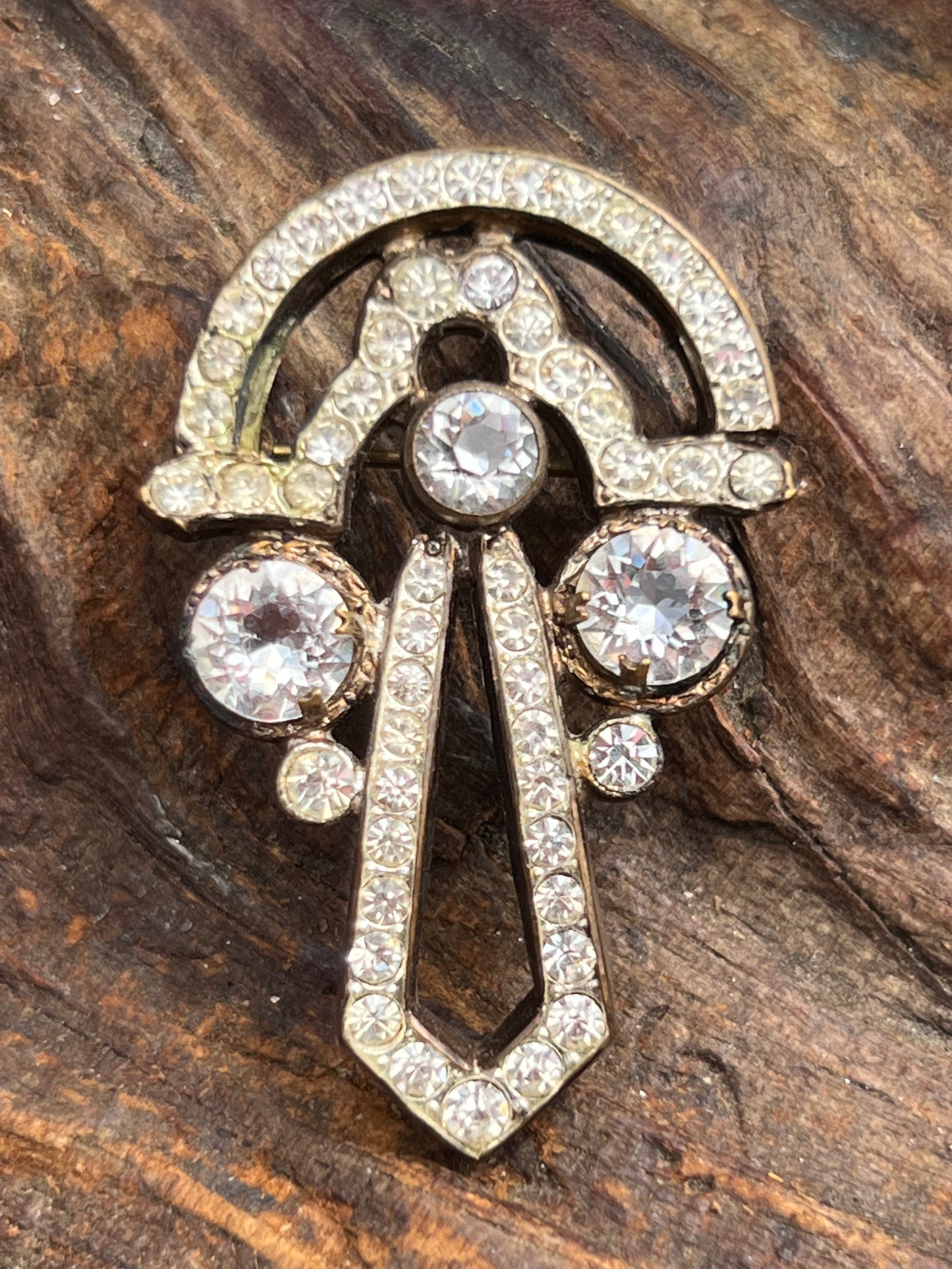 Art Deco Rhinestone Pin