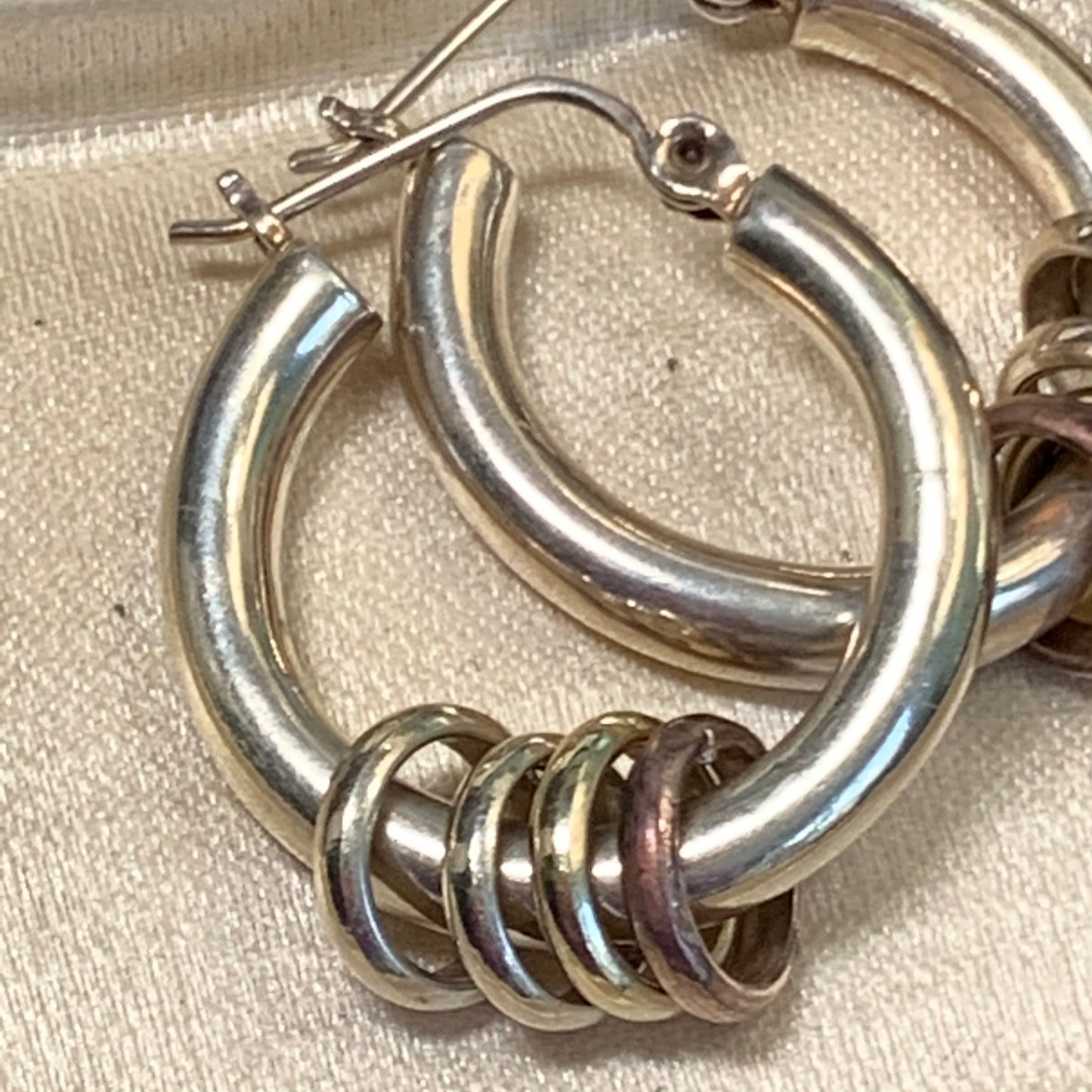 Sterling Silver Round Hoop Earrings