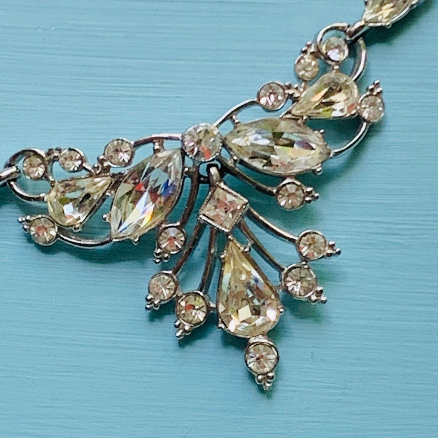 Vintage Ora Rhinestone Butterfly Necklace