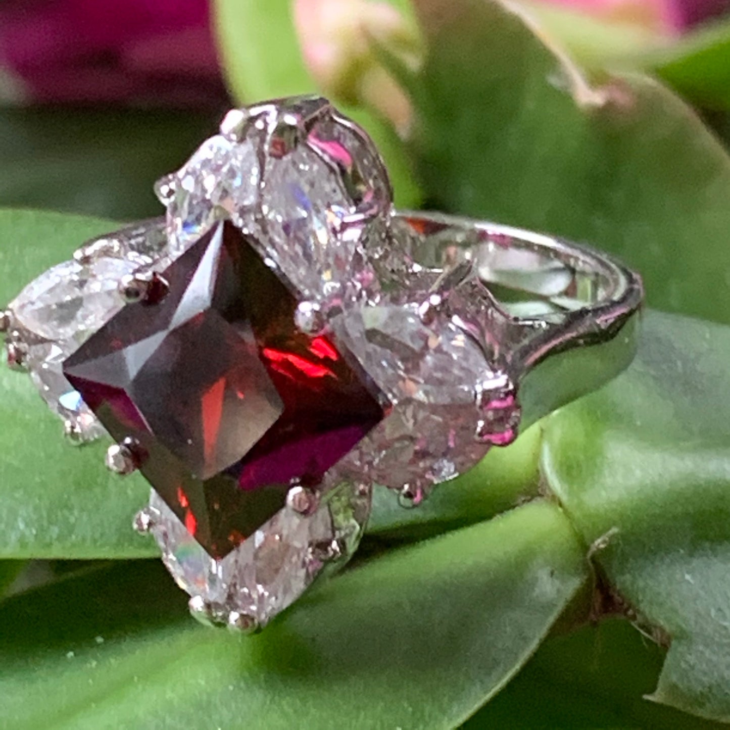 Sterling Silver & Cubic Zirconia Ring - Lady Slippers