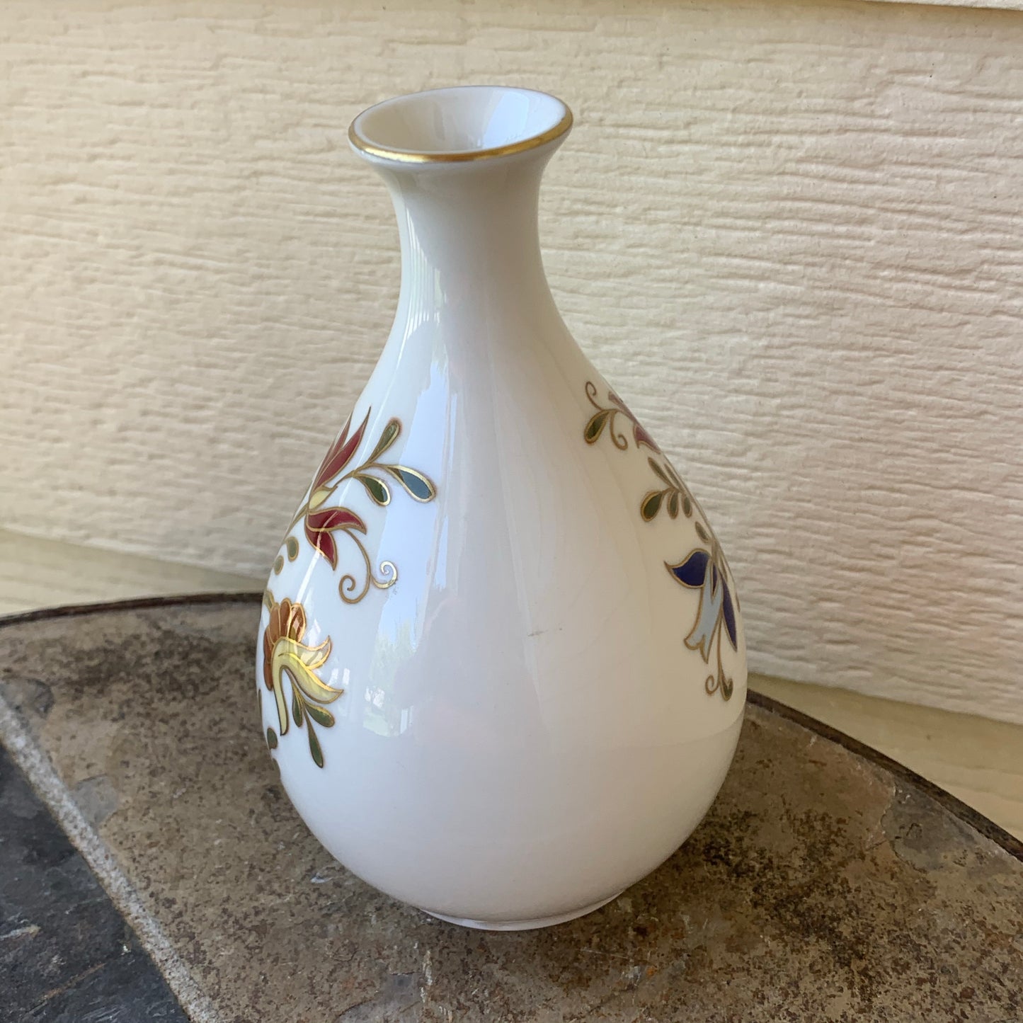 Vintage Zsolvay Hungary Porcelain Magyari Mani Vase Hand Painted Details