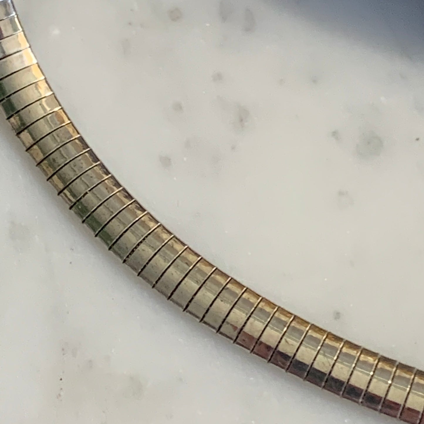 Italian Sterling Silver Omega Chain Necklace