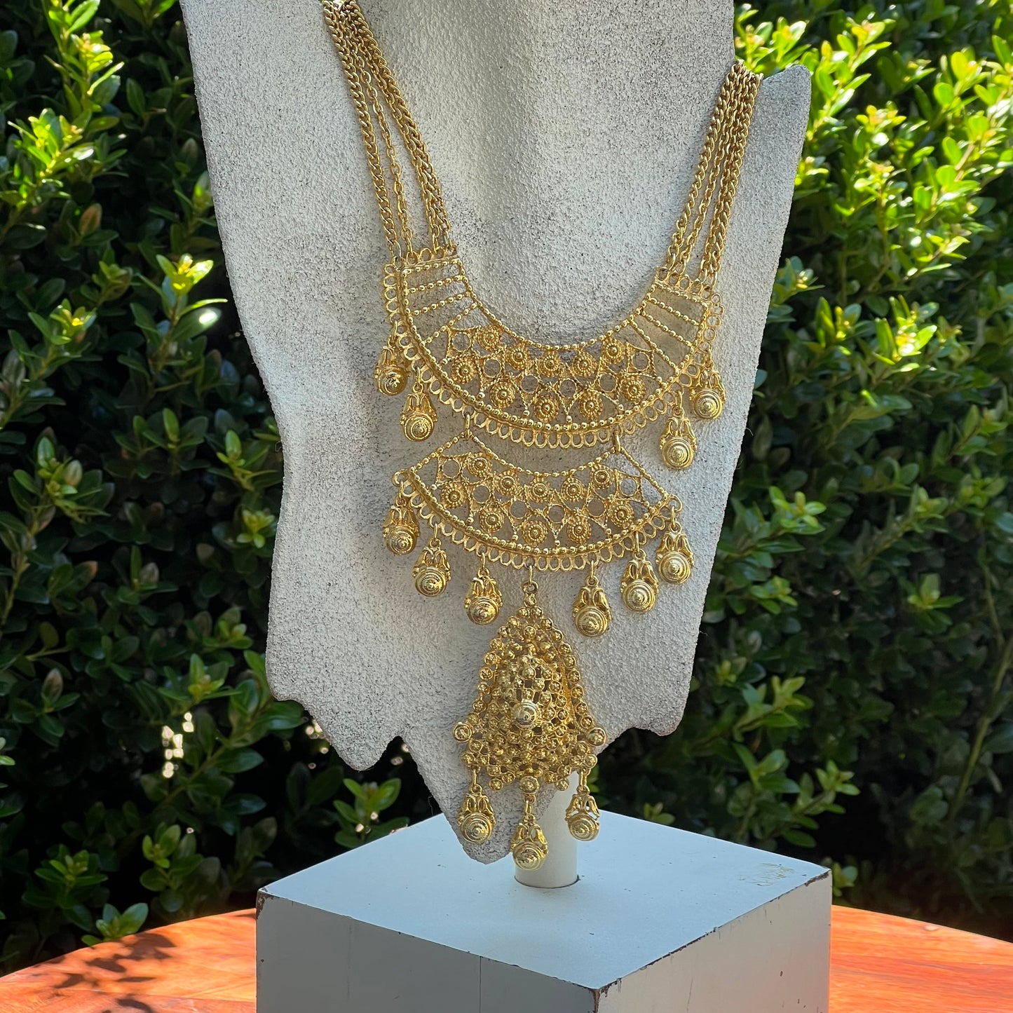 Vintage Unsigned Goldette Victorian Revival Necklace