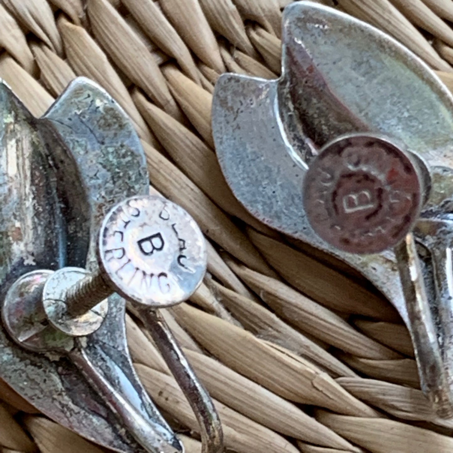 Vintage Beau Sterling Earrings - Lady Slippers
