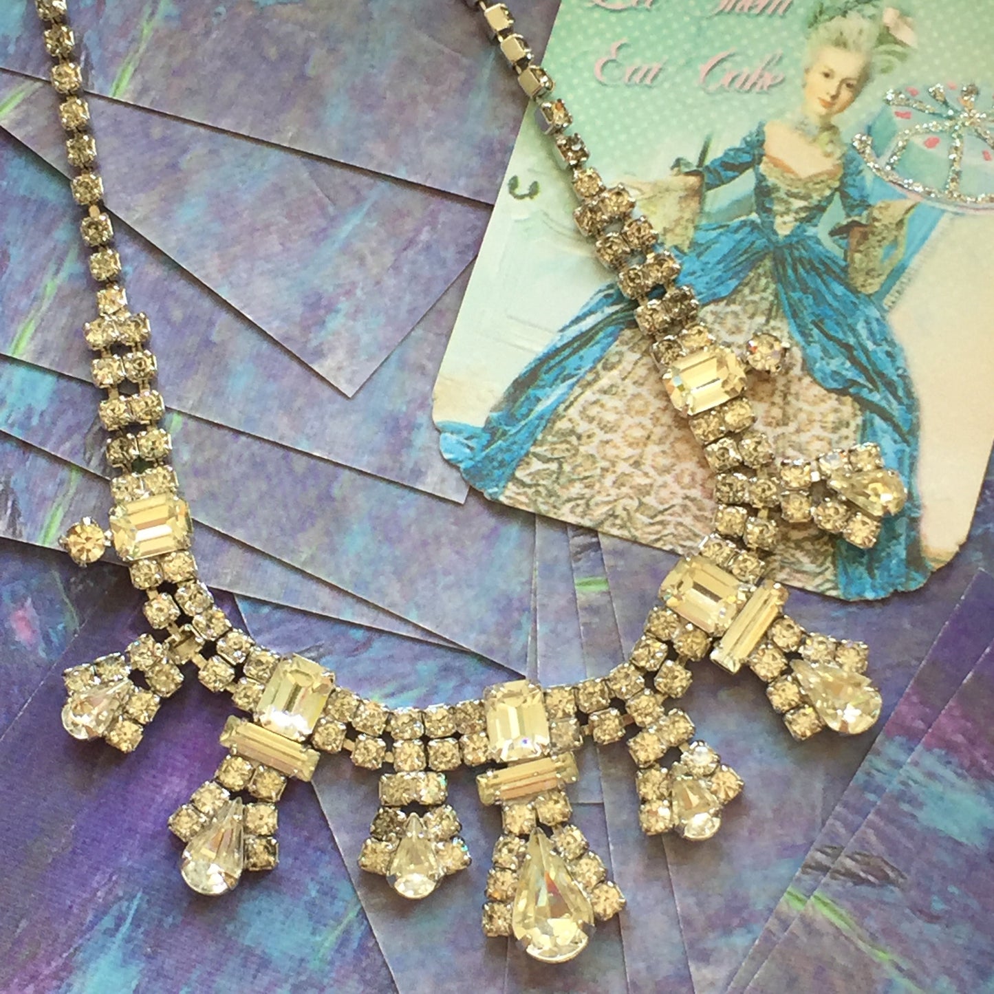 Vintage Rhinestone Necklace - Lady Slippers