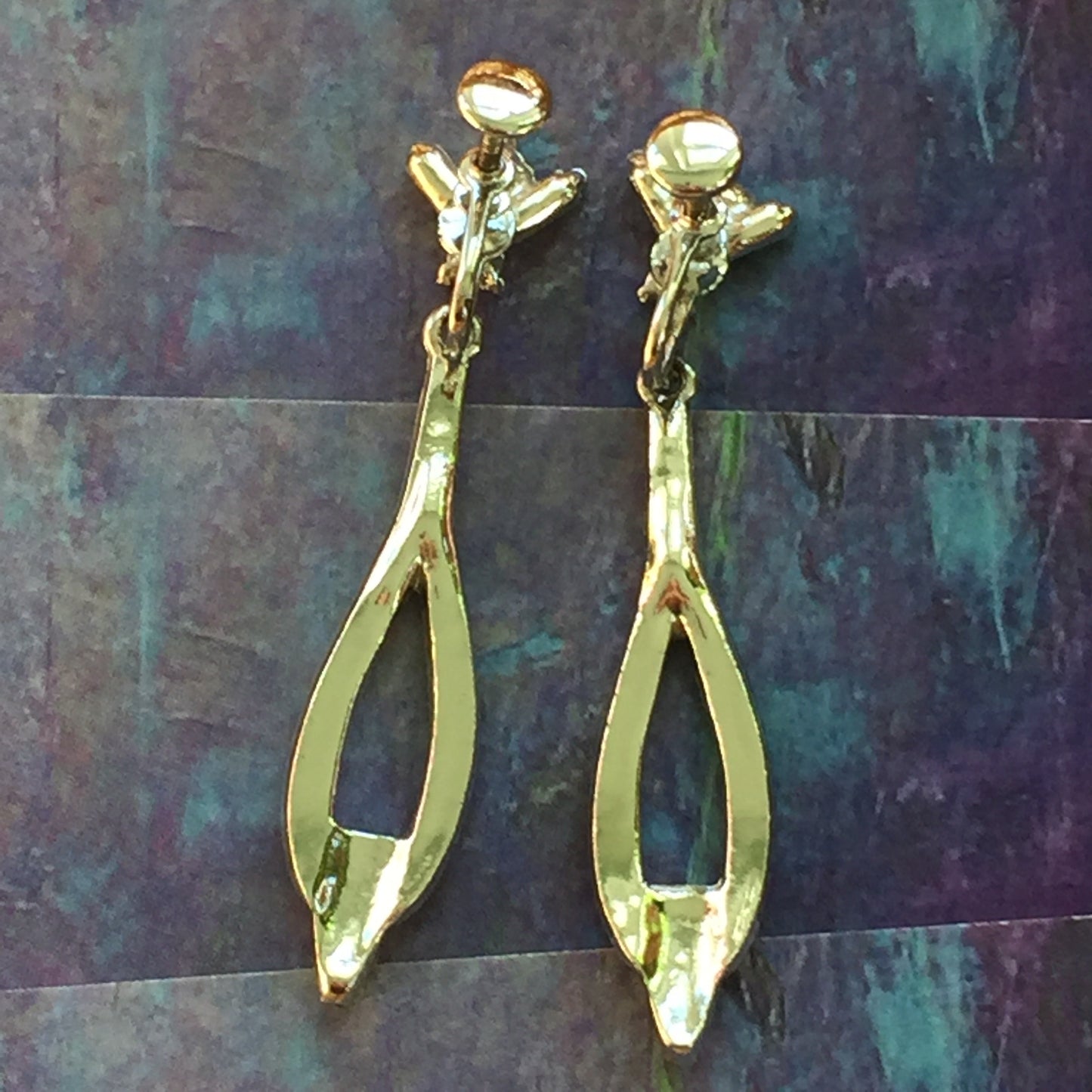 Vintage Rhinestone Earrings - Lady Slippers