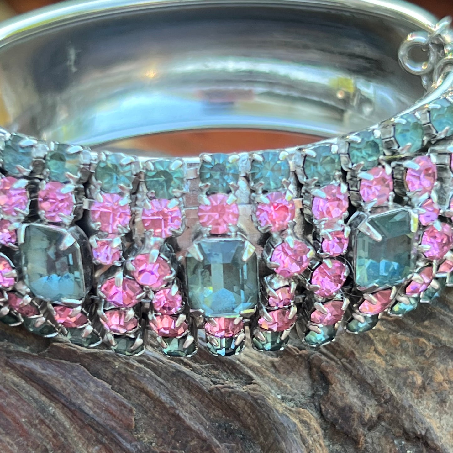 Vintage By Gale Rhinestone Cuff Bracelet