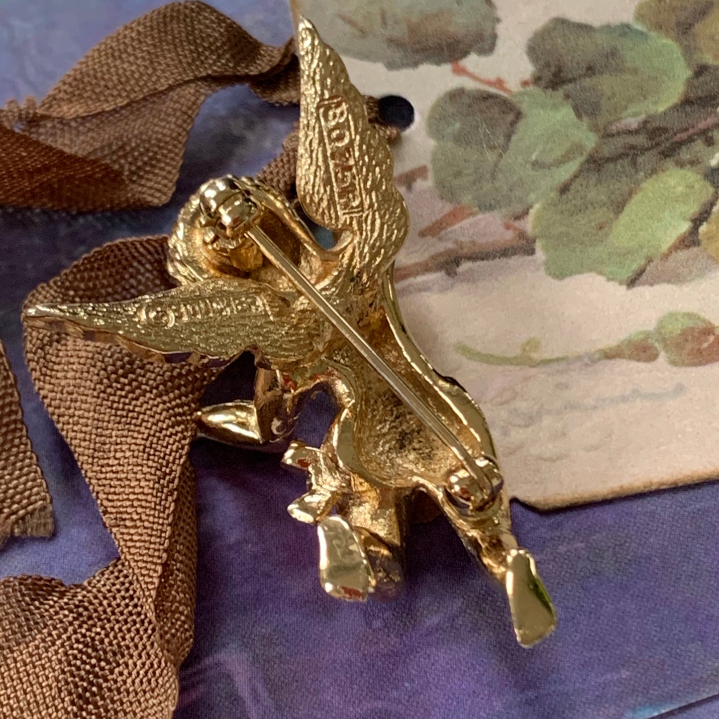 Vintage Boucher Putto Cherub Pin - Lady Slippers