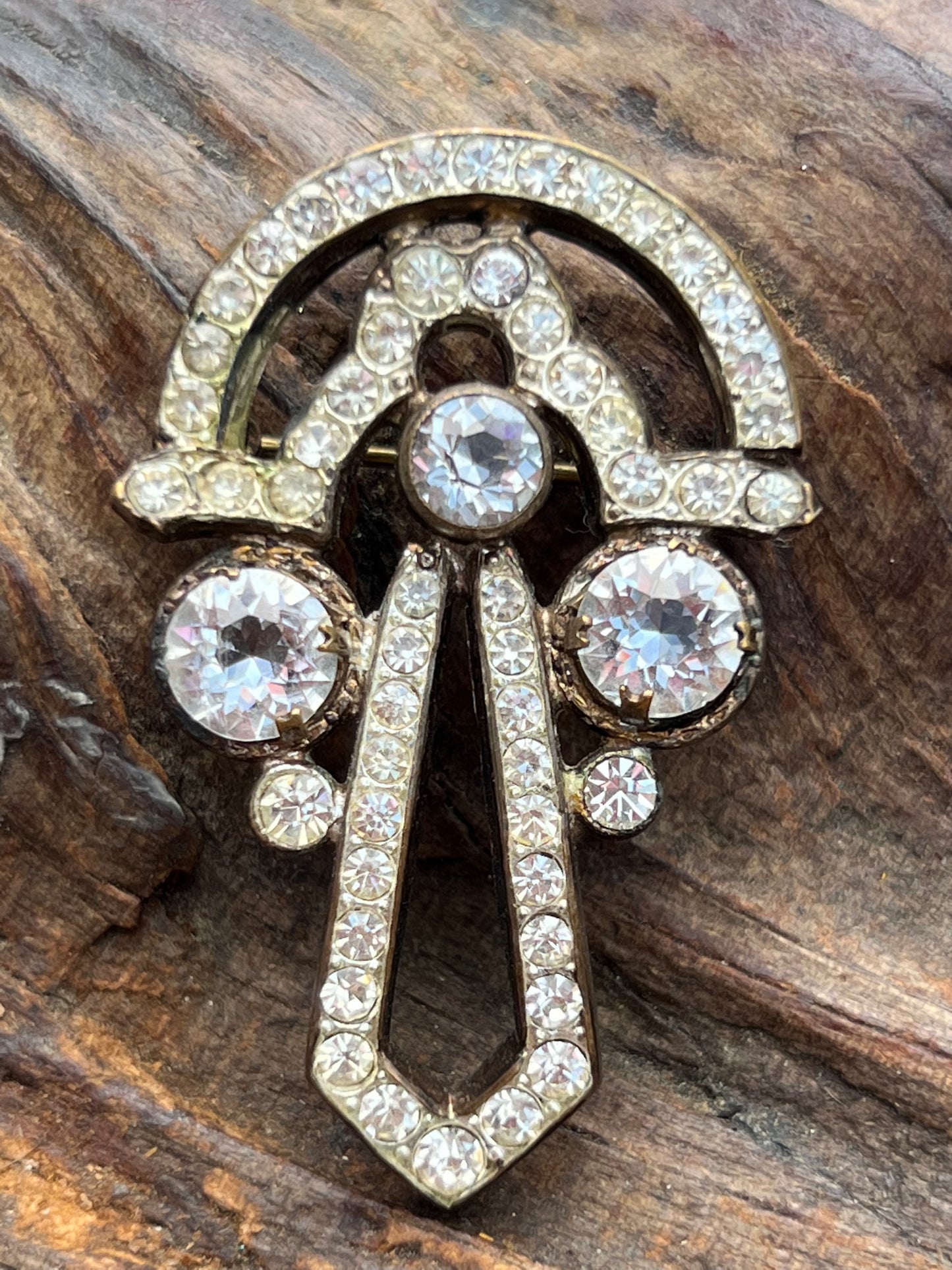 Art Deco Rhinestone Pin