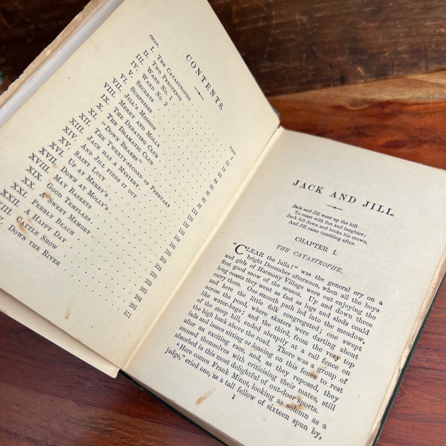 Antique Jack & Jill A Village Story and Old Fashioned Girl Louisa May Alcott Book