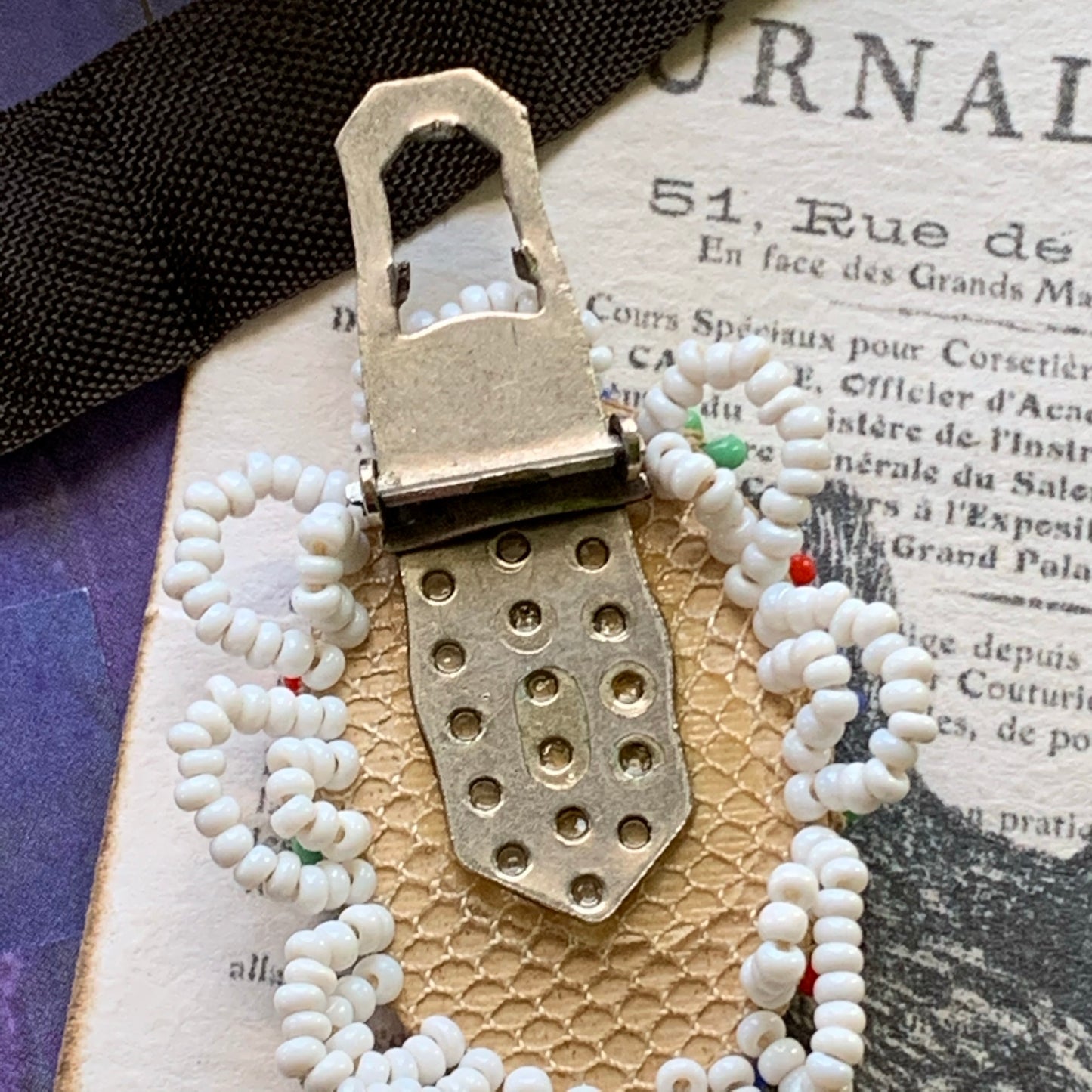 Vintage Hand Beaded Dress Clip - Lady Slippers