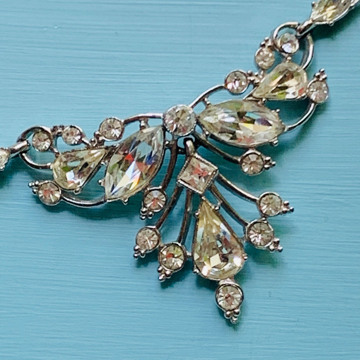 Vintage Ora Rhinestone Butterfly Necklace
