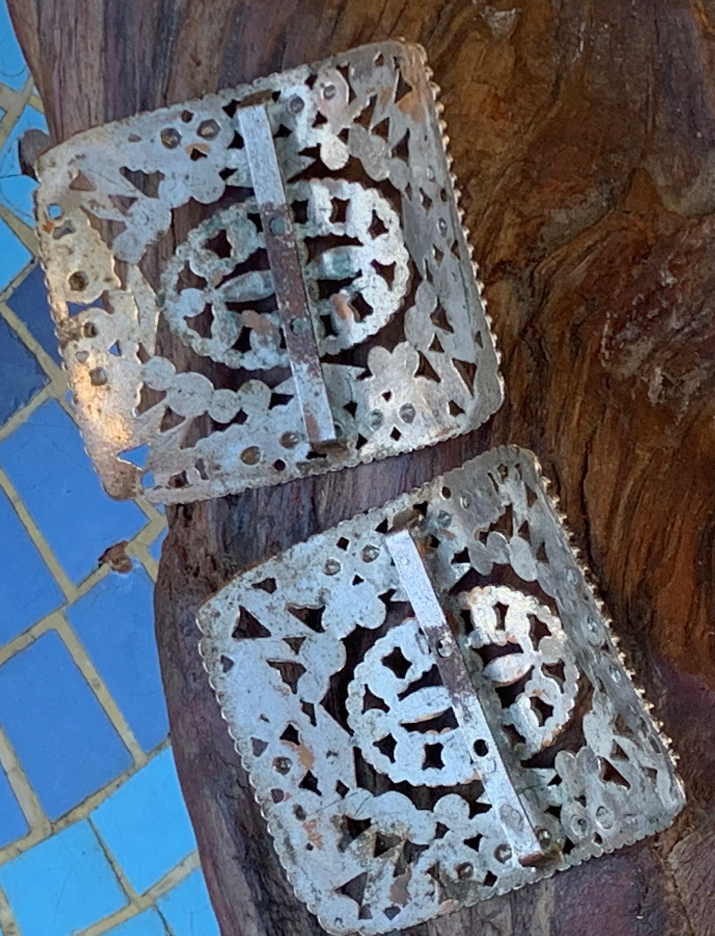 Two Victorian Cut Steel Sash Buckles