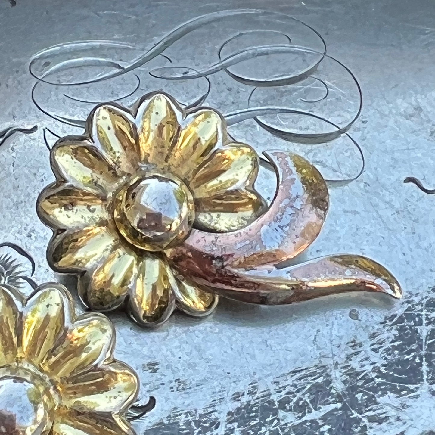Retro Sterling Silver Monet Earrings