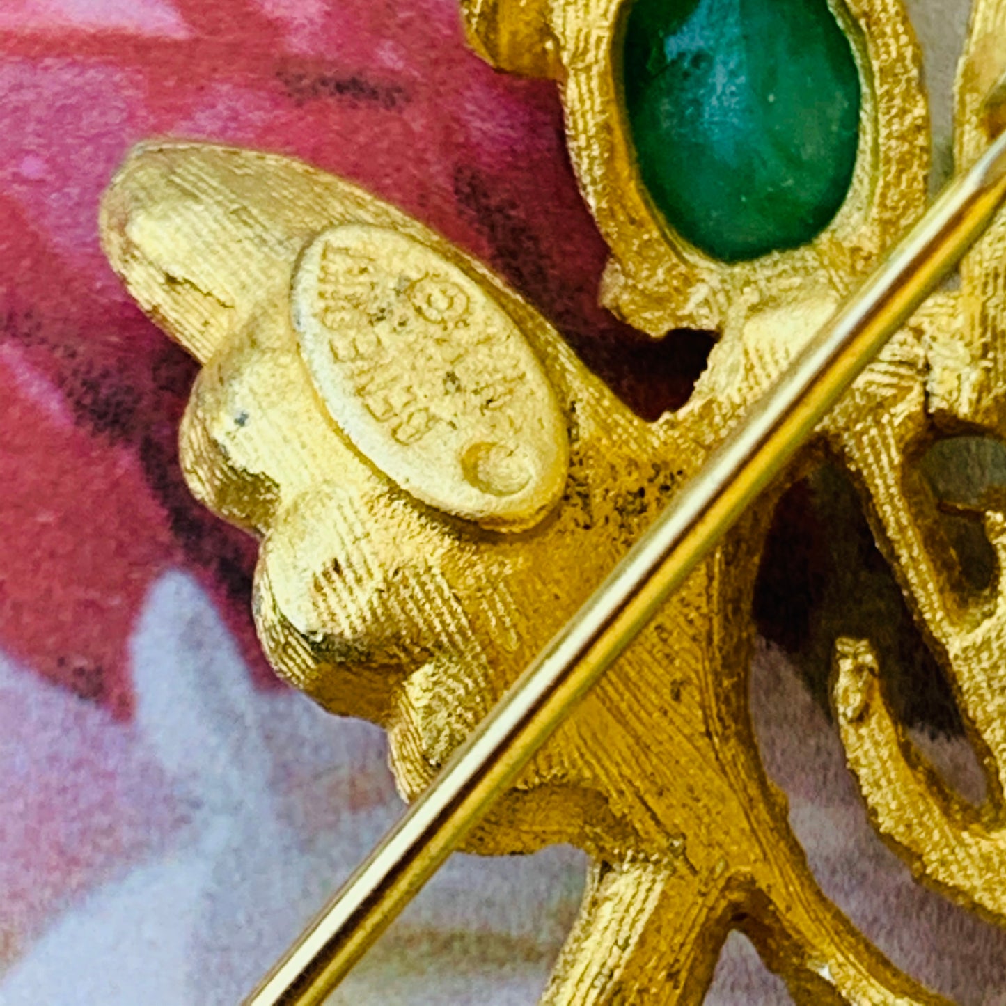 Vintage Benedict NY Rhinestone Angel Pin