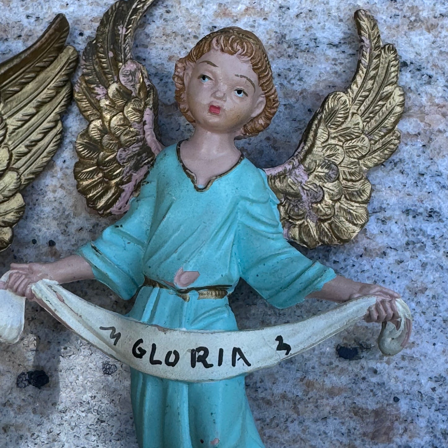 Two Vintage Italian 1983 Fontanini Winged Angels Gloria