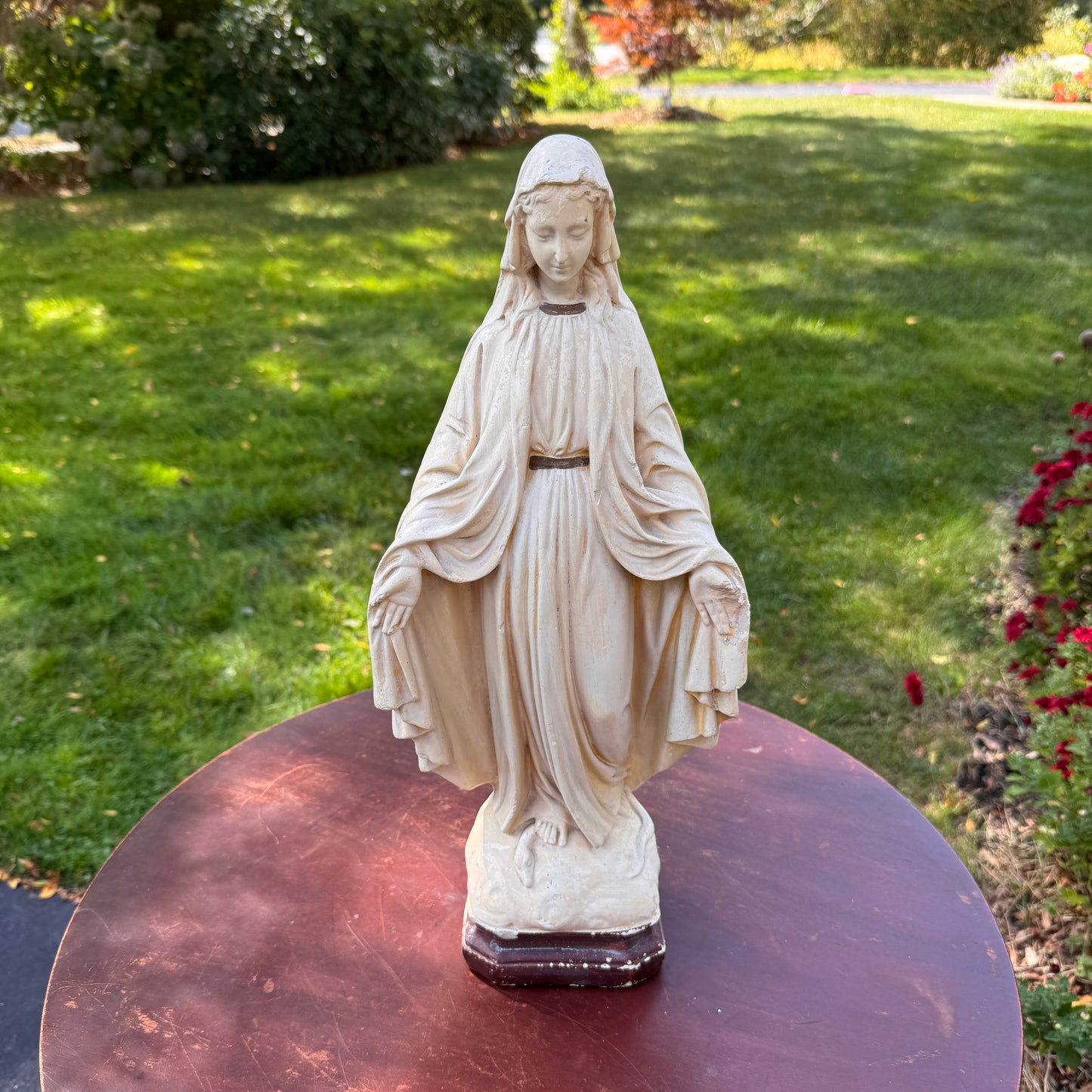 Antique Mary Chalkware Statue