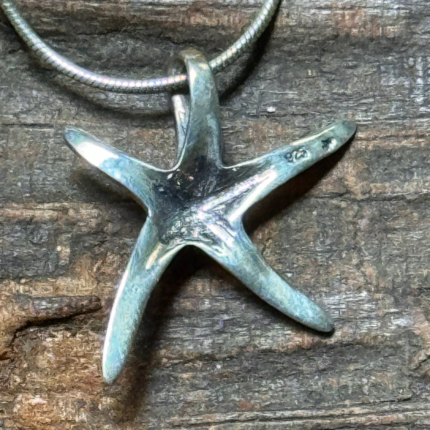 Sterling Silver Starfish Pendant Italian Sterling Silver Chain