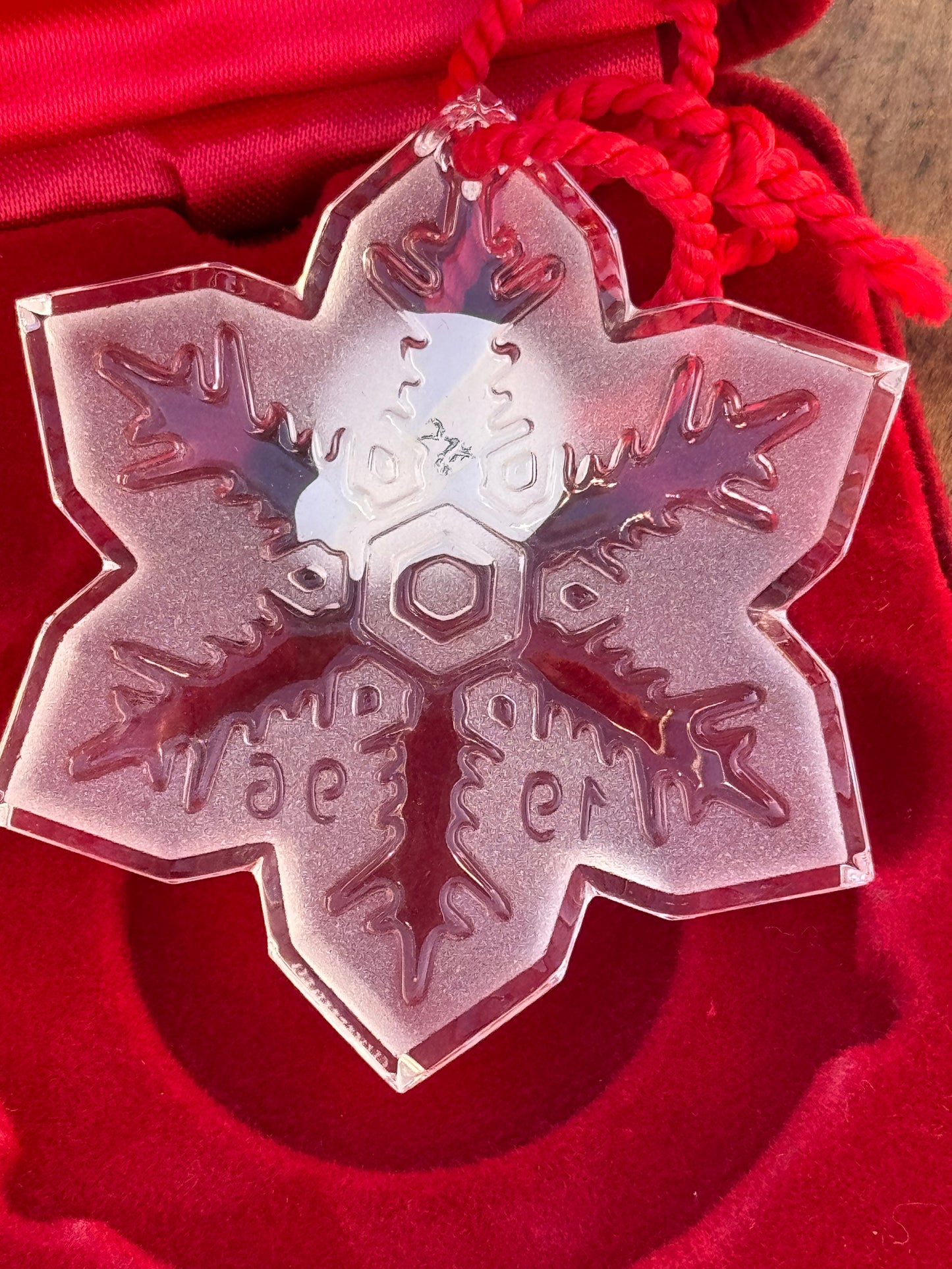 Waterford Crystal Irish Snowflake Ornament 1996 Snow Crystal Ornament Collection 2nd Edition