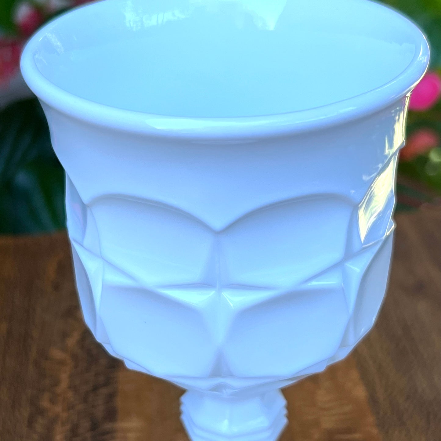 Indiana Constellation Milk Glass Goblet & Three Moderntone Platonic Glasses