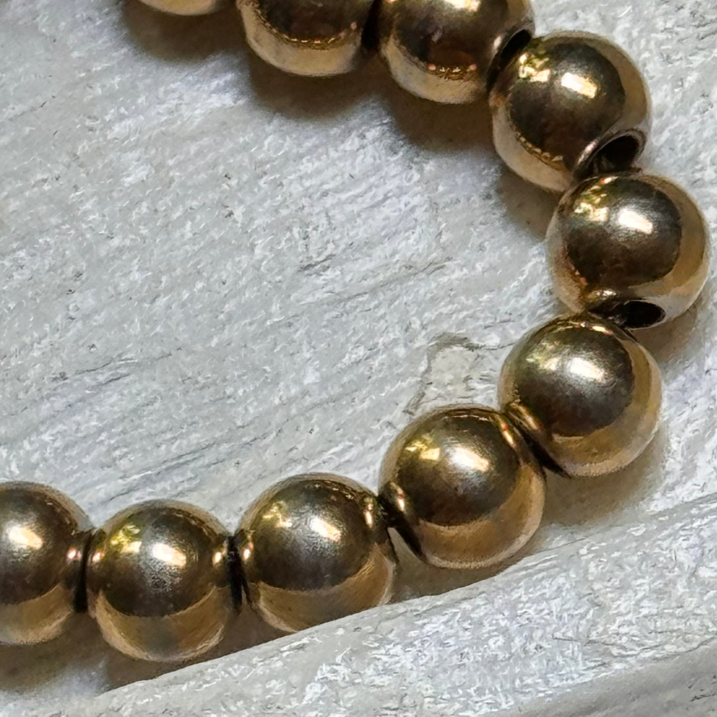 Ralph Lauren Hefty Gold Plated Round Bead Toggle Bracelet