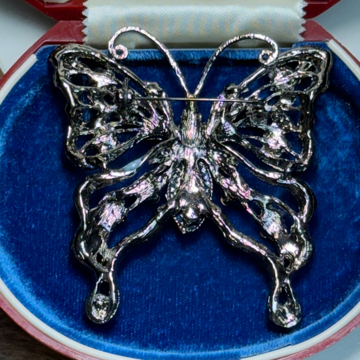 Large Rhinestone Butterfly Pin