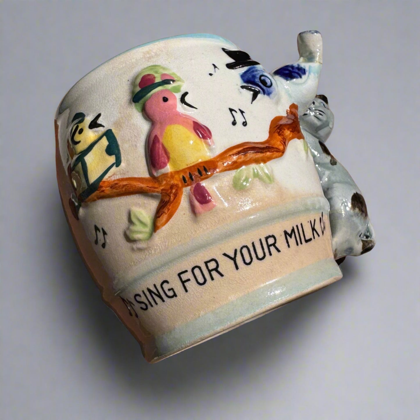 Vintage Sing For Your Milk Cup with Singing Birds