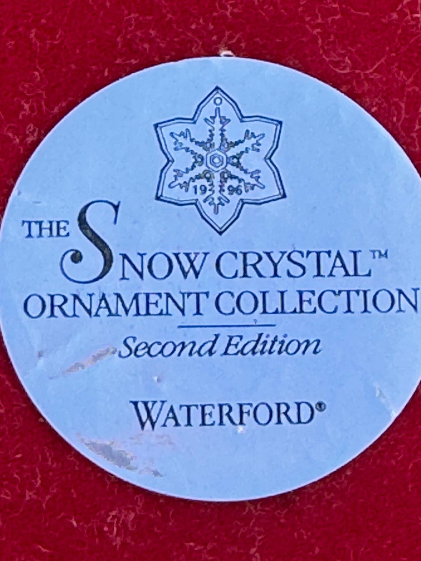 Waterford Crystal Irish Snowflake Ornament 1996 Snow Crystal Ornament Collection 2nd Edition