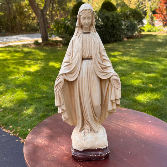 Antique Mary Chalkware Statue