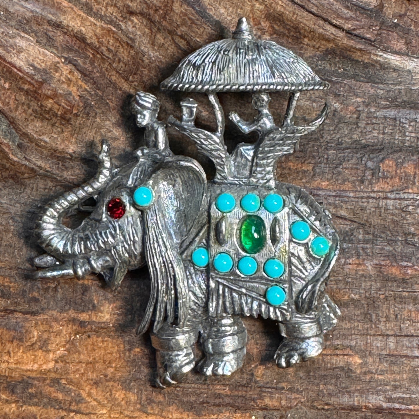 Vintage Unsigned Hattie Carnegie Elephant Brooch Pin