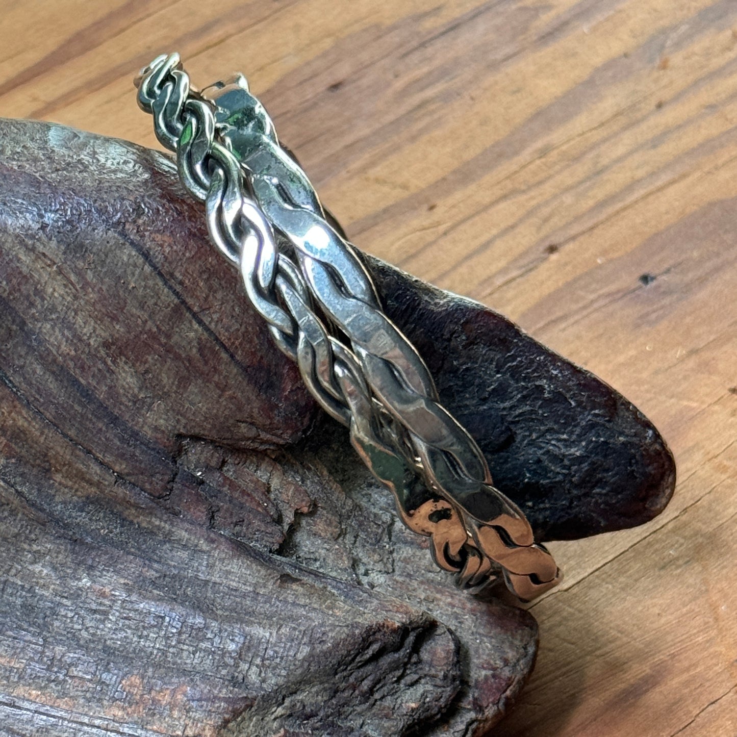 Two Vintage Mexican Sterling Silver Bracelets