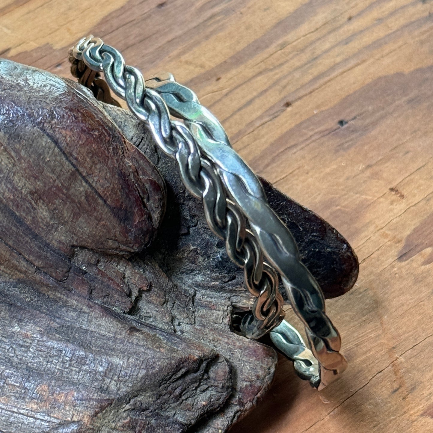 Two Vintage Mexican Sterling Silver Bracelets