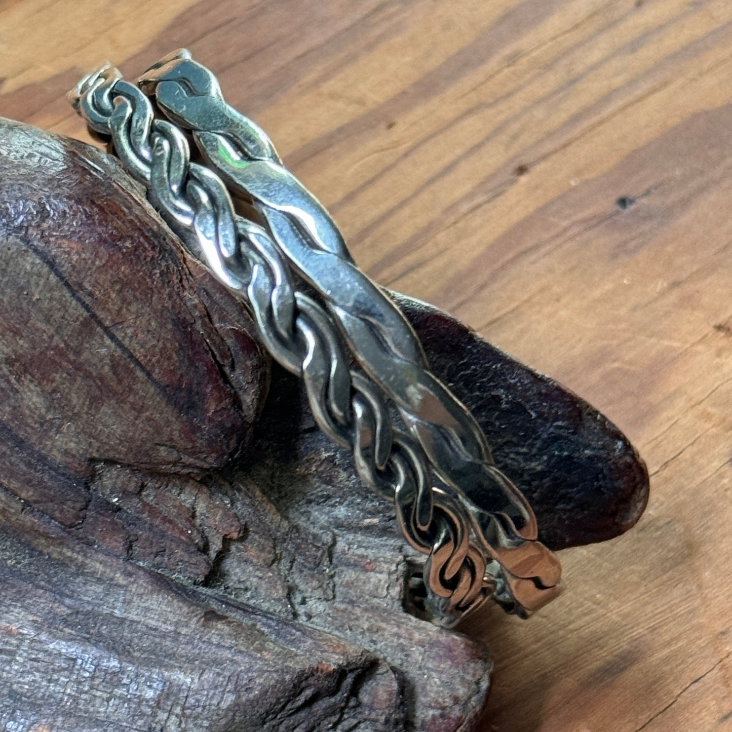 Two Vintage Mexican Sterling Silver Bracelets