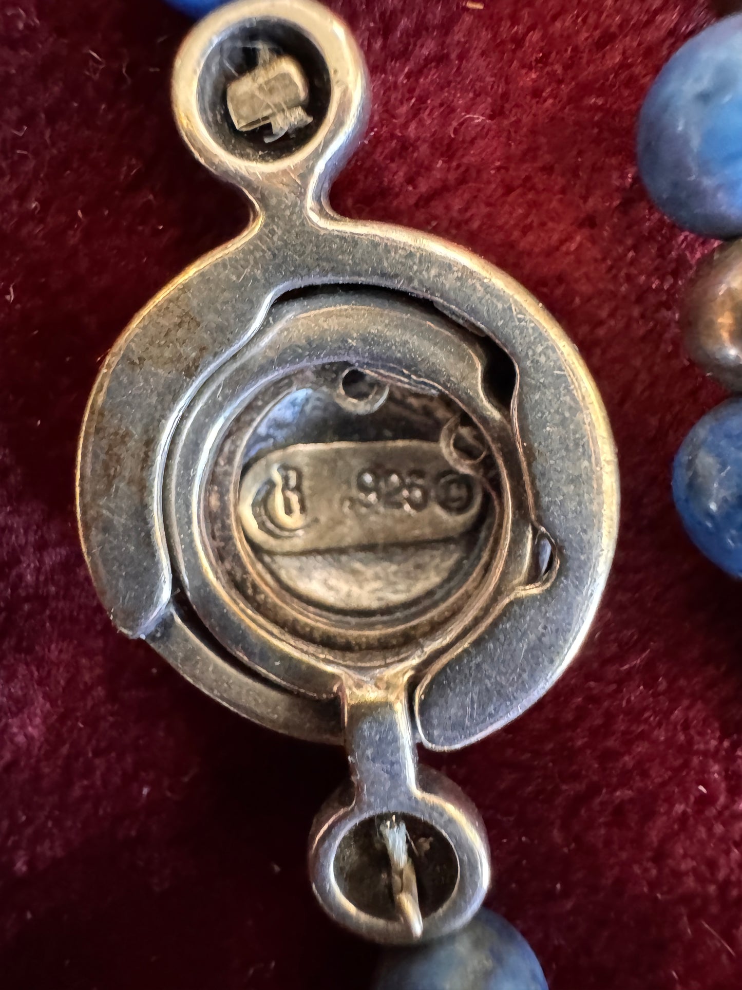 Carolyn Pollack Relios Lapis and Sterling SIlver Bead Necklace