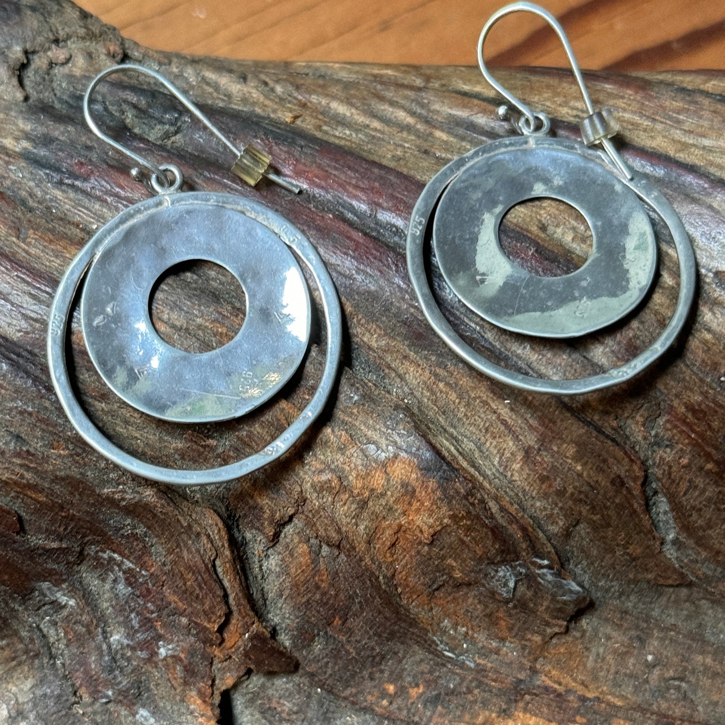 Vintage Handcrated Sterling Silver Dangling Earrings