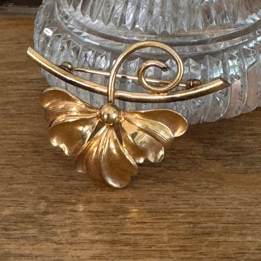 Vintage Forstner Gold Filled Leaf Pin