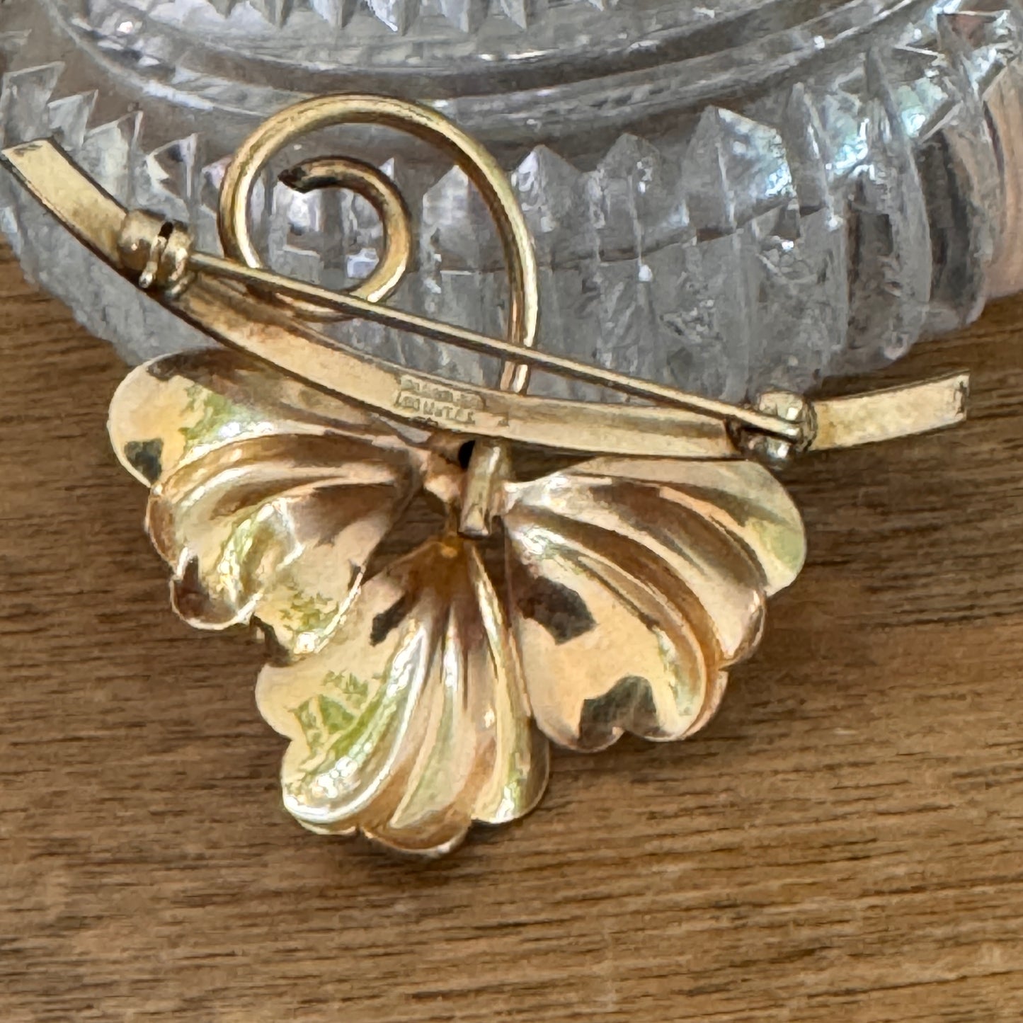 Vintage Forstner Gold Filled Leaf Pin