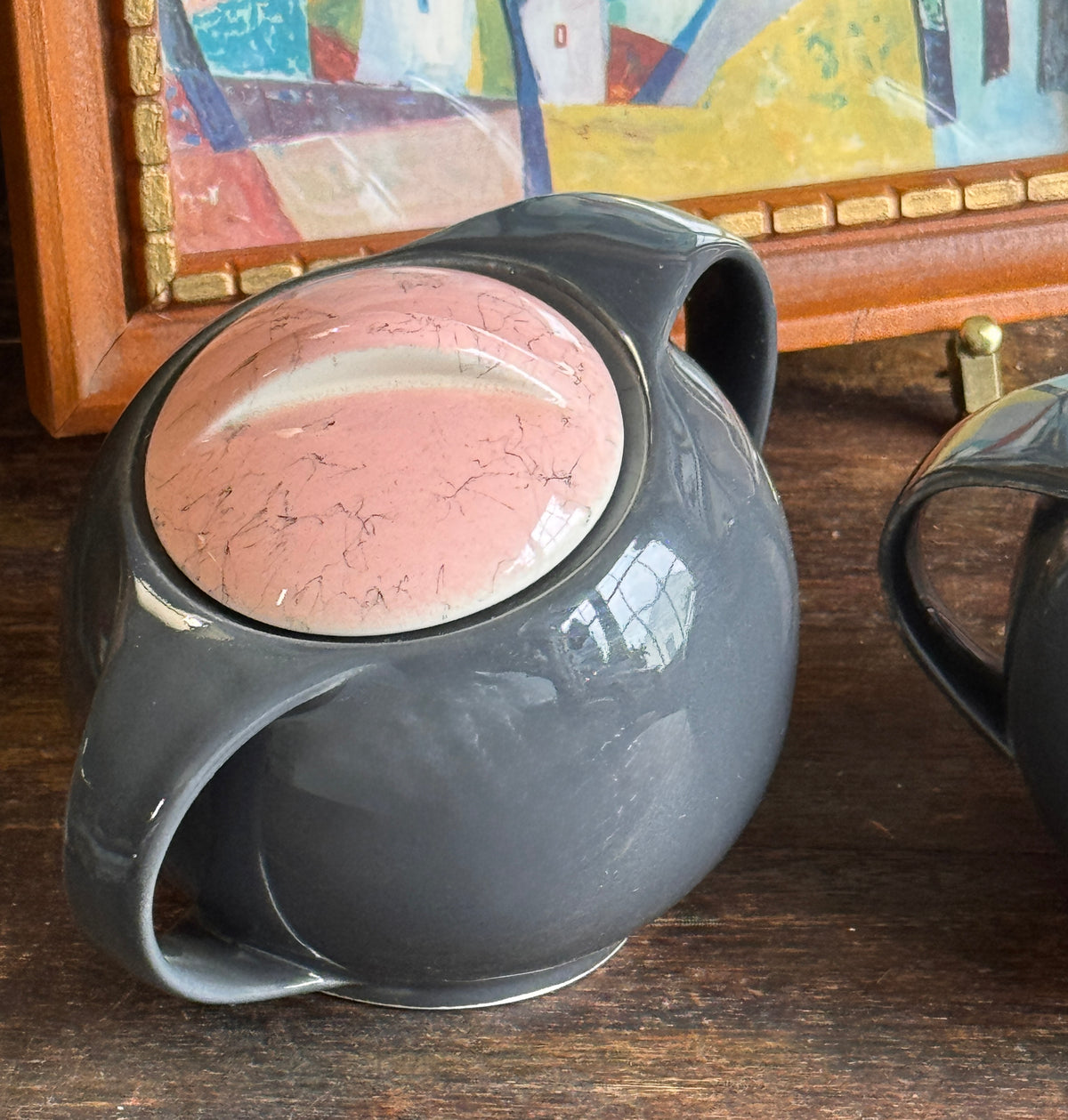 Eva Solo Grey & Pink Creamer and Lidded Sugar Bowl Set