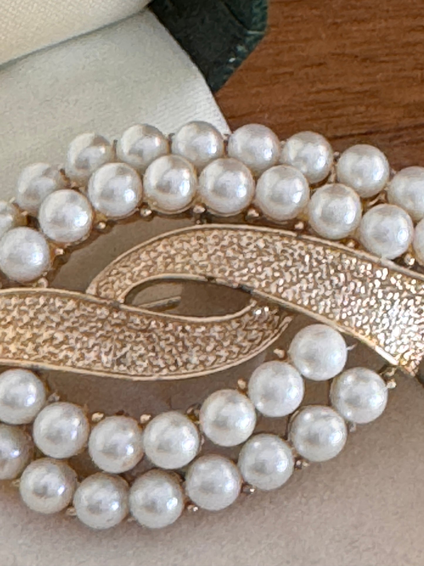 Coro Pegasus Faux Pearl Brooch