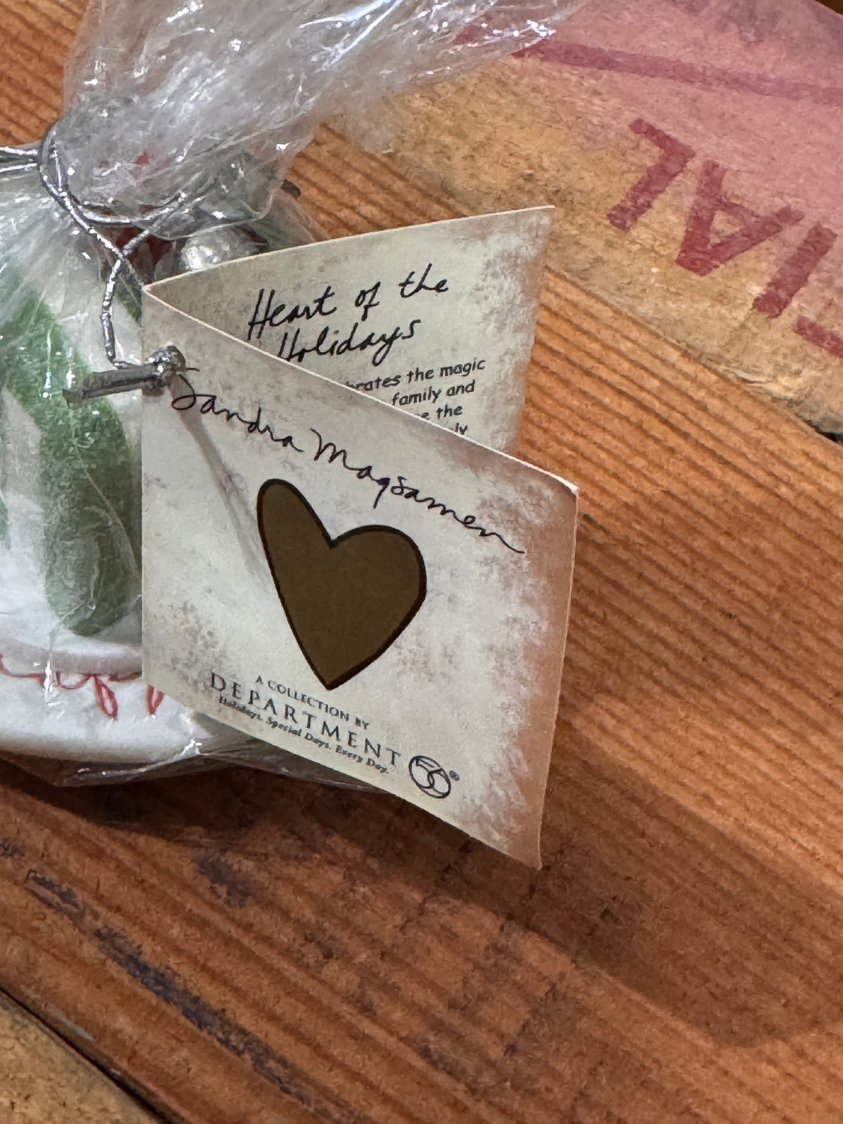 Department 56 Heart of the Holidays Decorations by Sandra Magsamen, Set of 2