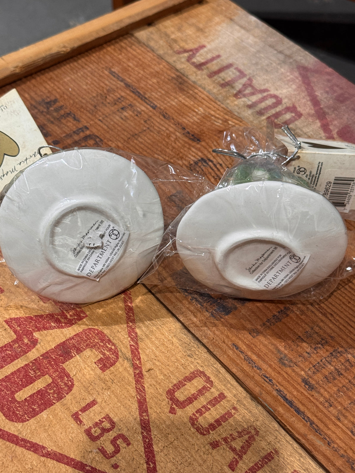 Department 56 Heart of the Holidays Decorations by Sandra Magsamen, Set of 2
