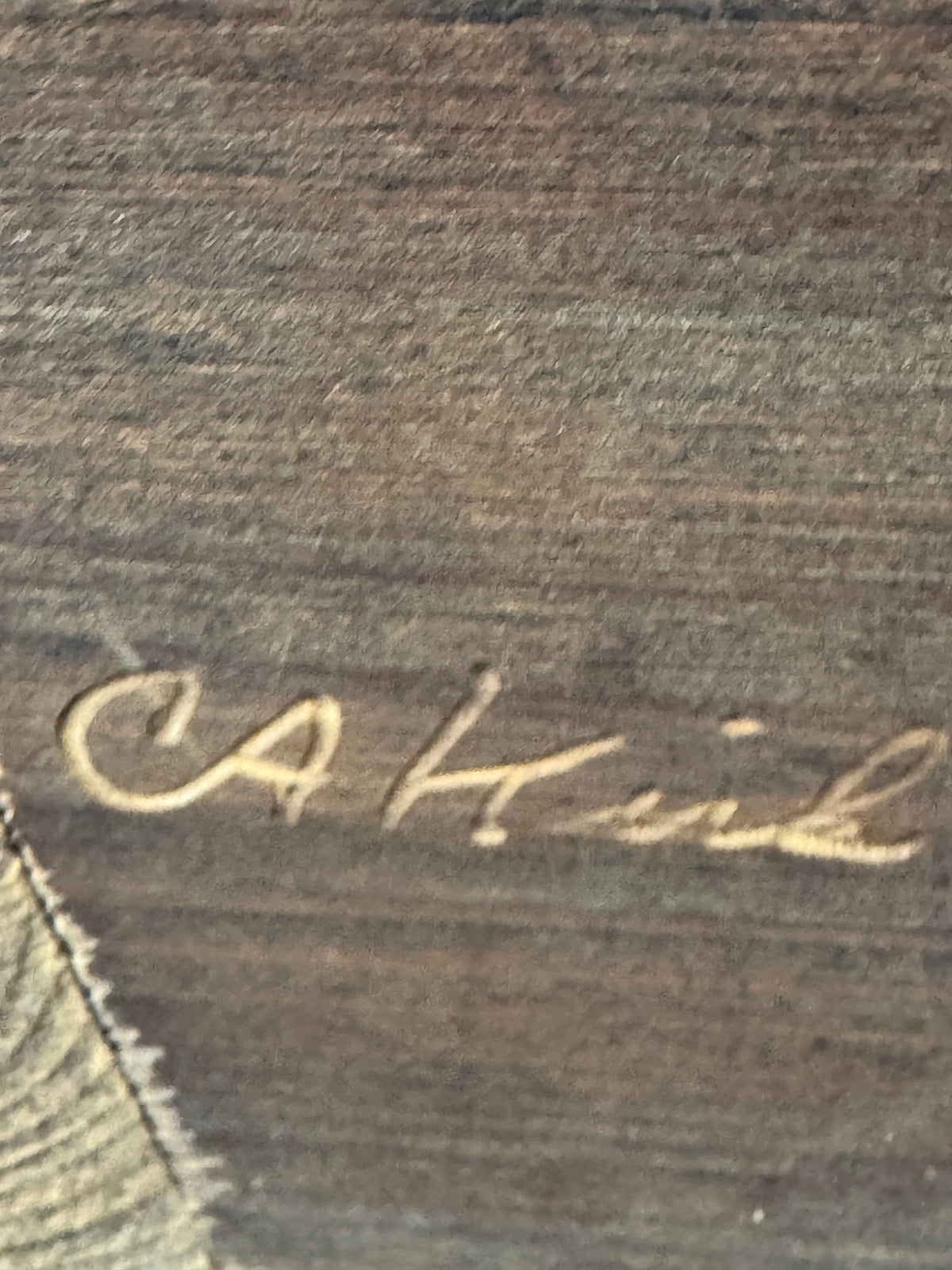 Vintage C.A. Kirk Signed Handmade Solid Wood Bookends