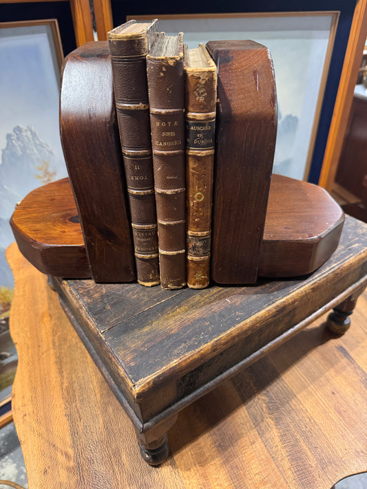 Vintage C.A. Kirk Signed Handmade Solid Wood Bookends