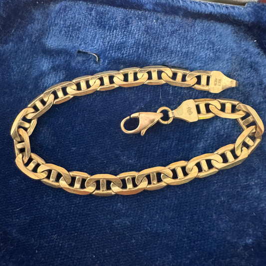 Vintage 10K Yellow Gold Bailey Banks & Biddle BBB Mariner's Link Bracelet