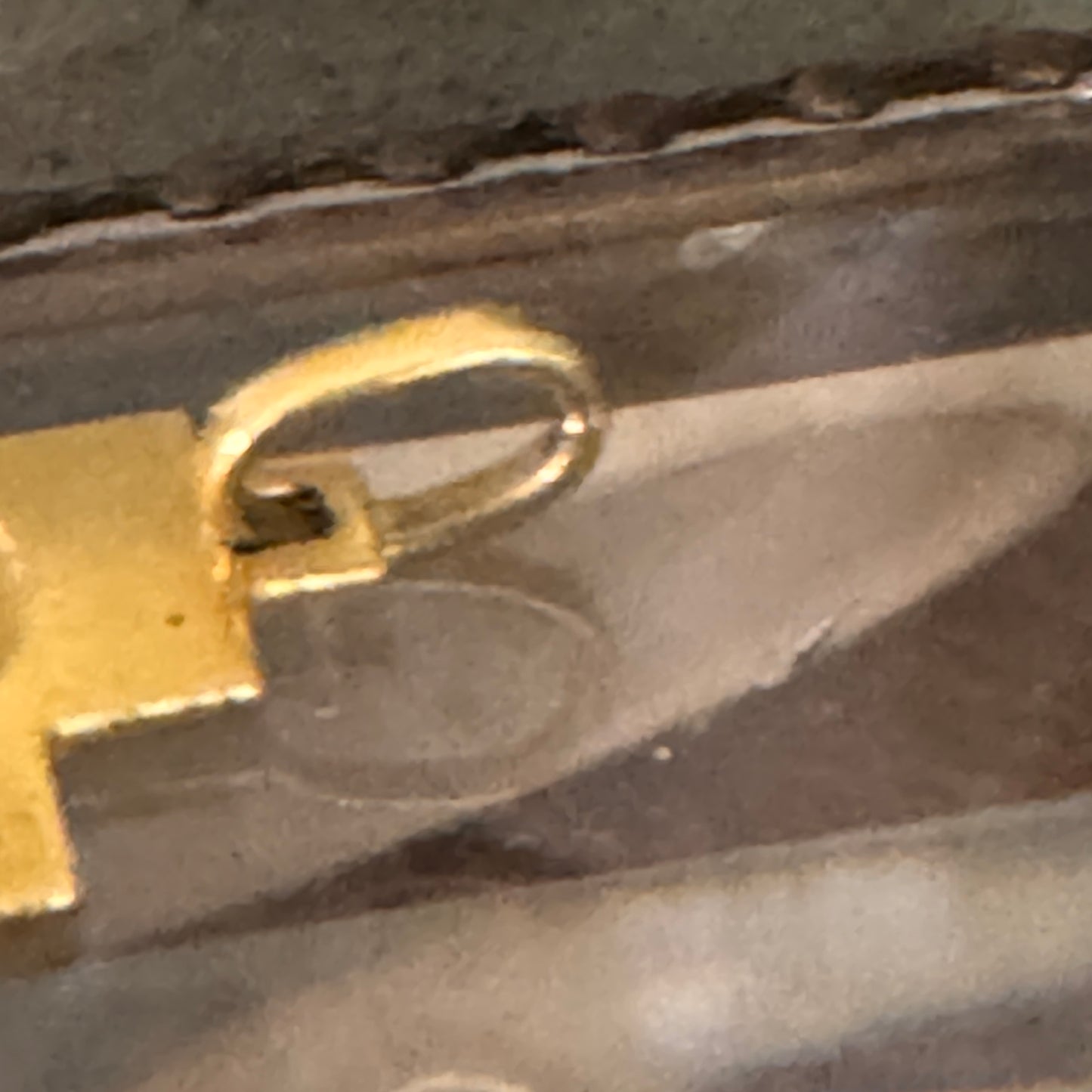 Vintage 18K Yellow Gold Sancto Anno 2000 Christogram Cross Pendant
