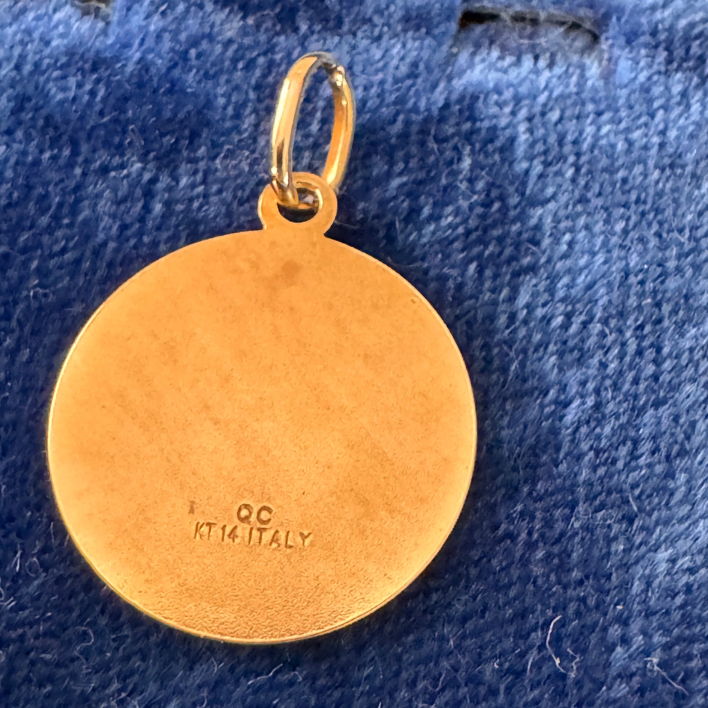 Vintage 14K Yellow Gold Italian St. Jude Pendant