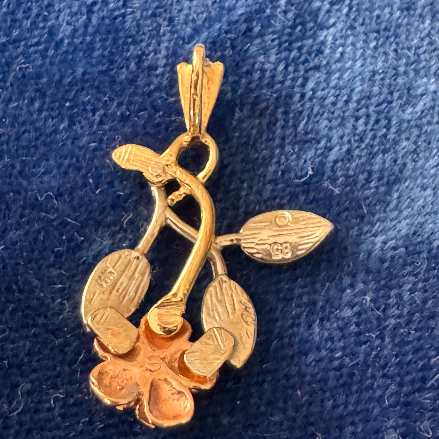 Vintage 14K Michael Anthony Yellow, White & Rose Gold Pendant