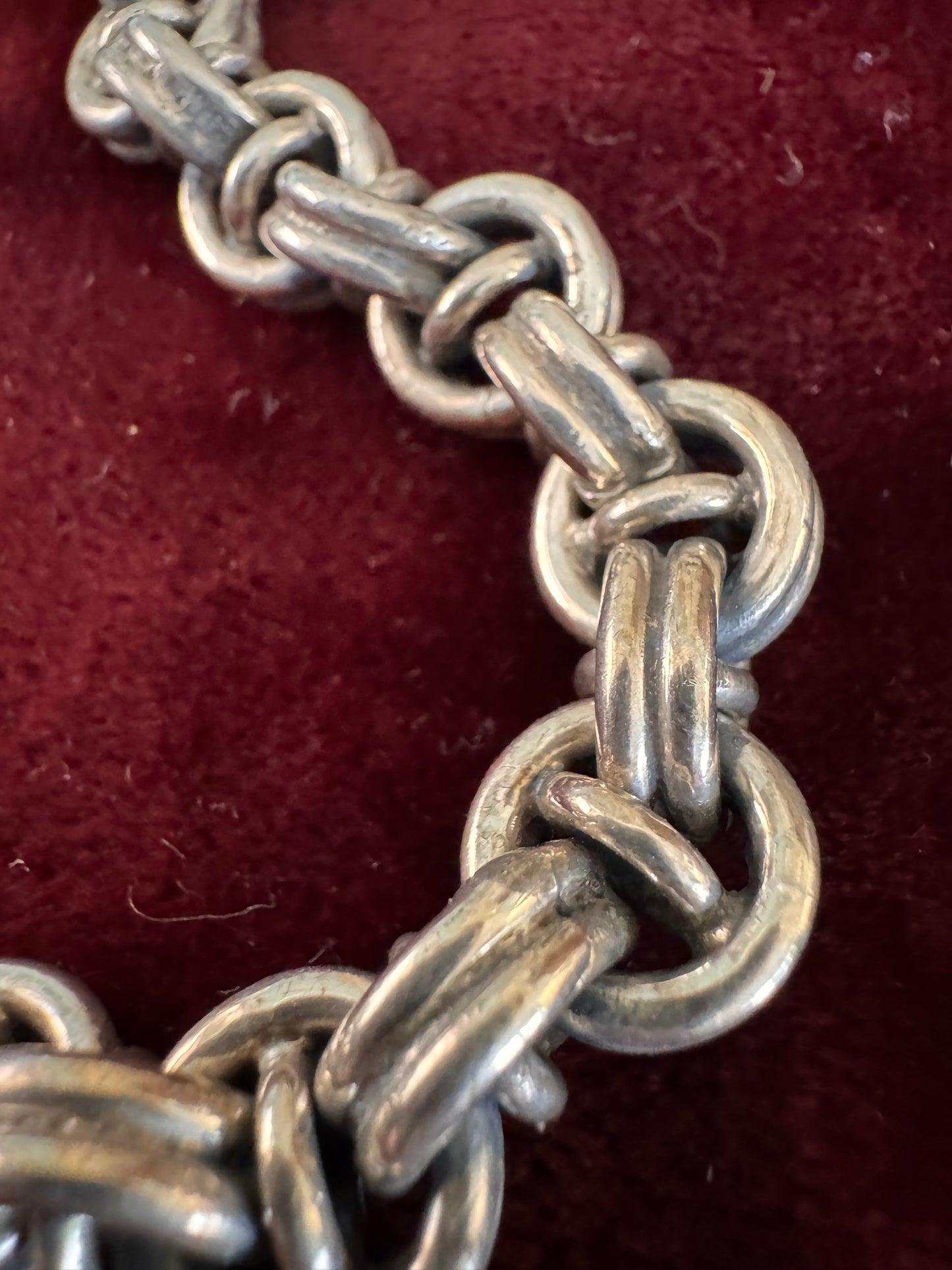 David Godinez Modernist Mexican Sterling Silver Necklace — 18" Handcrafted Chain