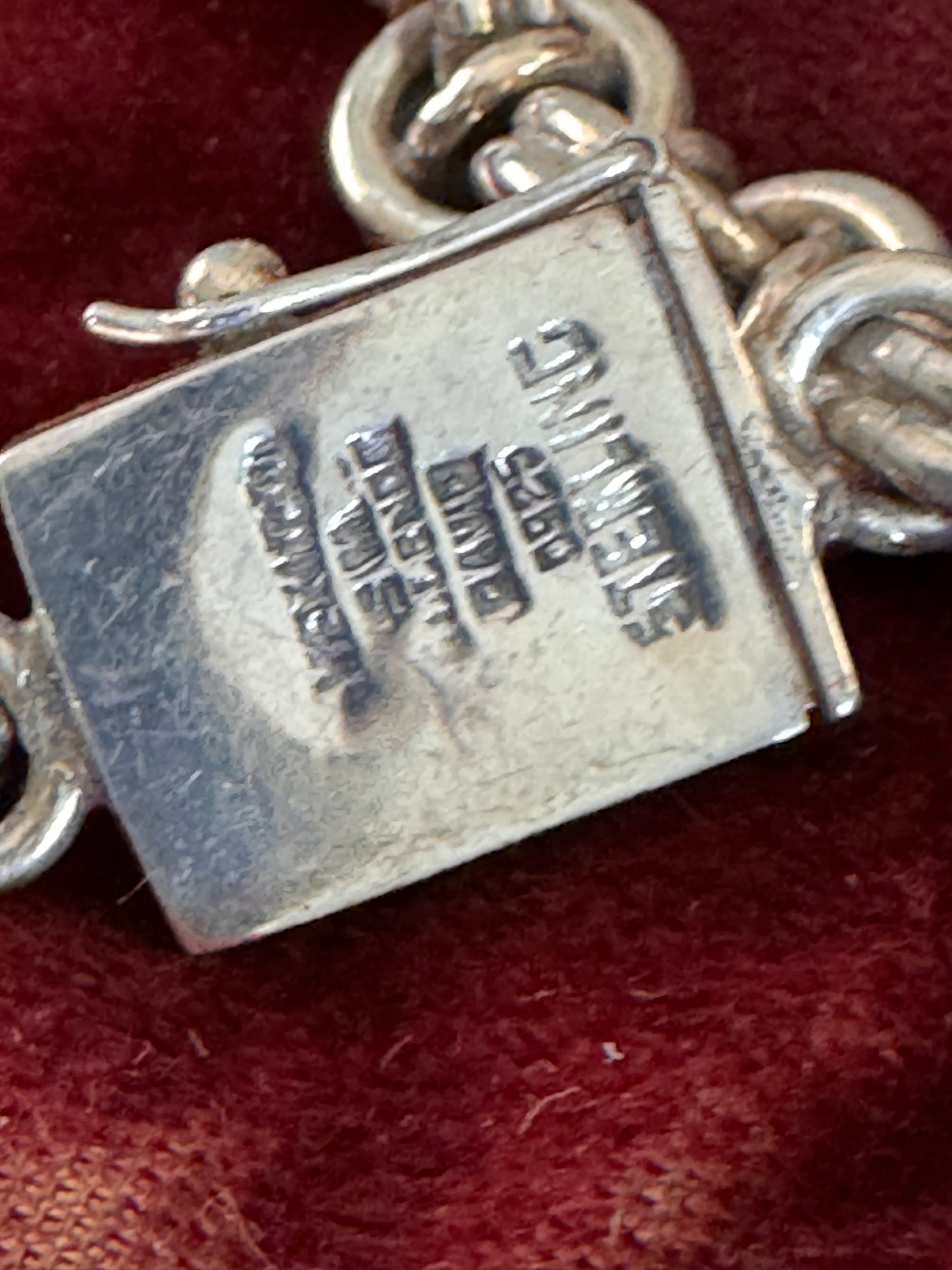 David Godinez Modernist Mexican Sterling Silver Necklace — 18" Handcrafted Chain